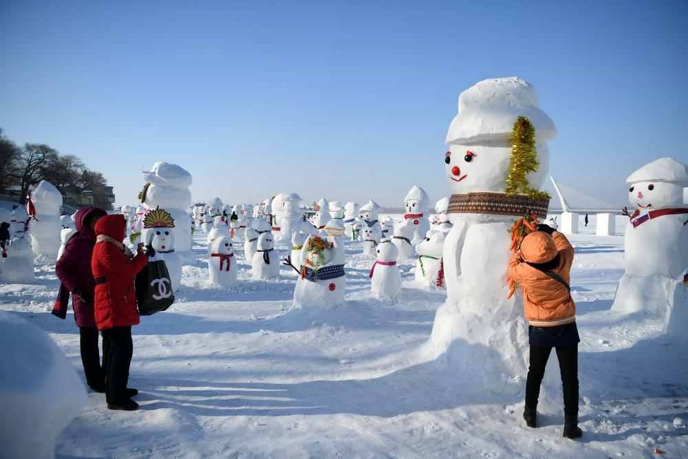 哈尔滨超大雪人亮相，冬日奇观与冰雪文化展现_逐步落实和执行