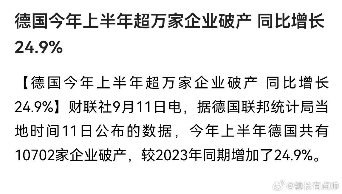 德国经济风云变幻，破产企业增长24%，背后的故事与挑战