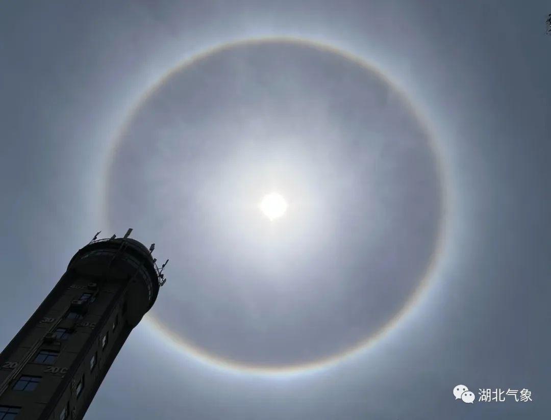 湖北一地夜空出现神秘光圈？回应