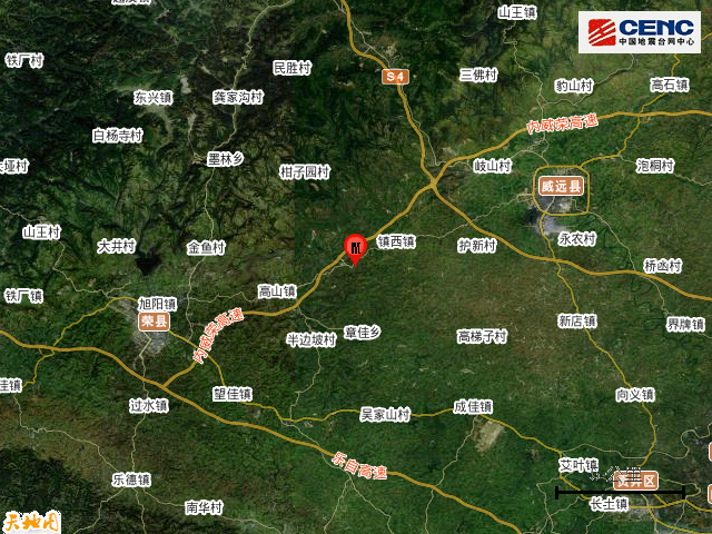 四川内江市市中区发生4.4级地震