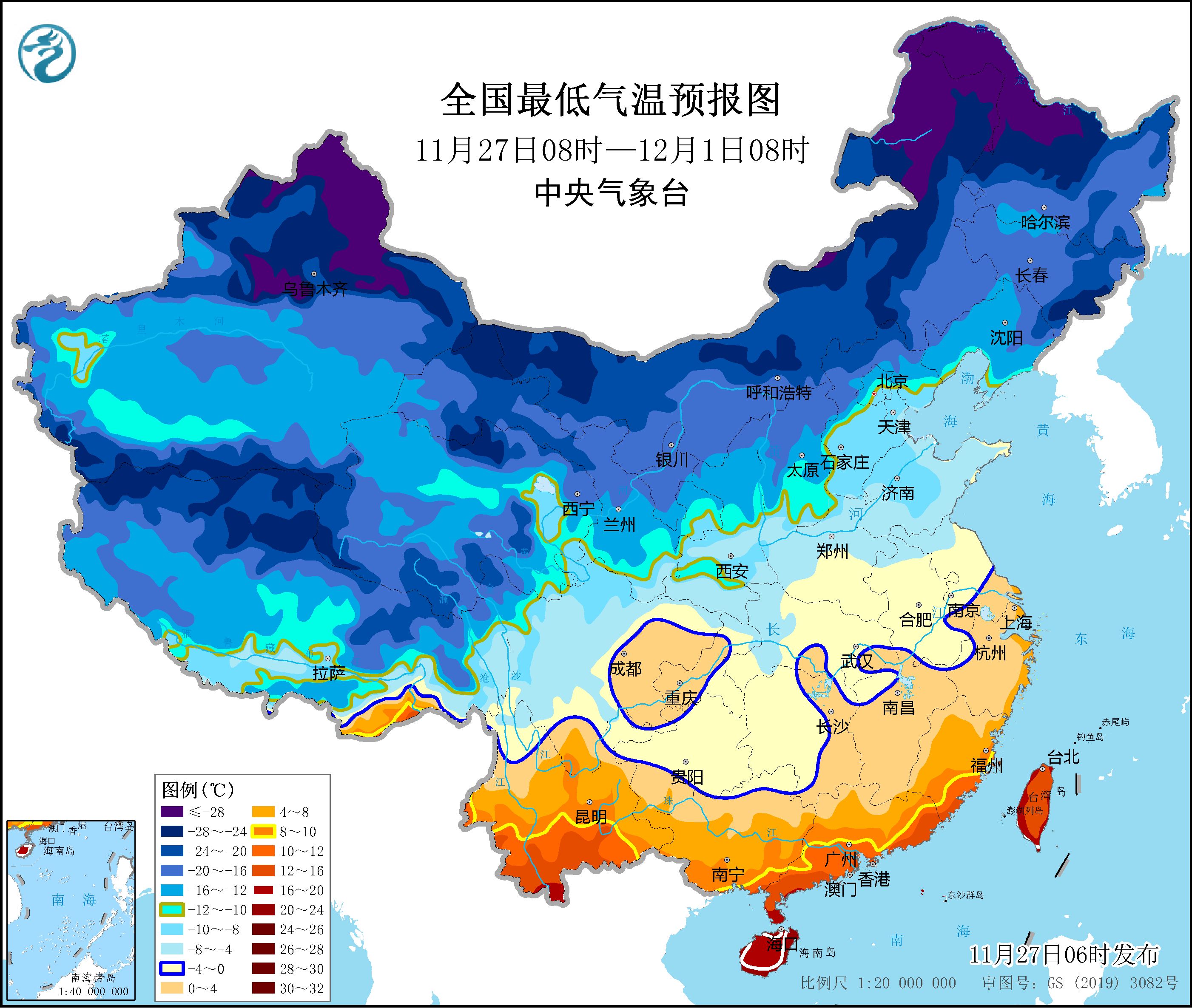 23日起寒潮将影响我国大部地区