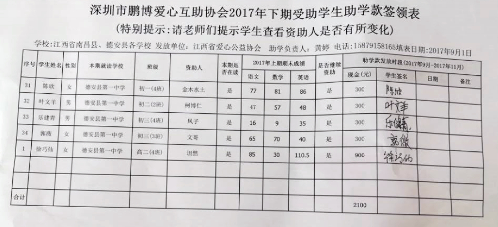 捐10元的孩子被移出志愿者名单