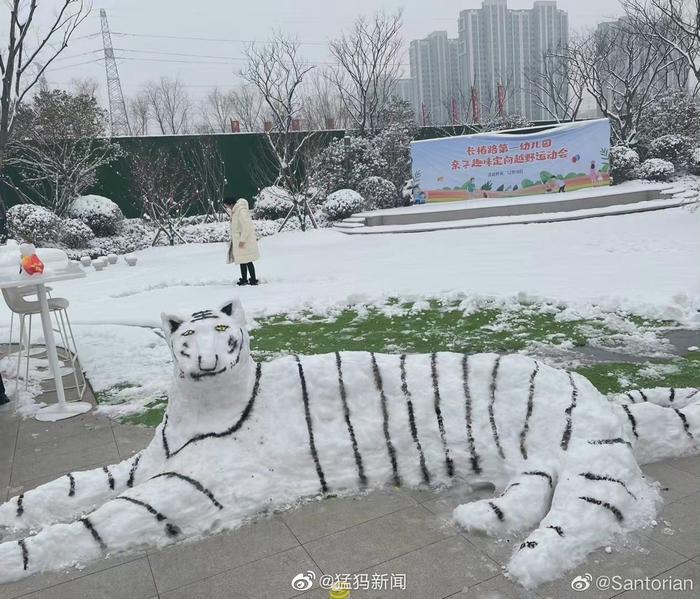 河南多景区雪人开道扫雪，雪中漫步的别样风景