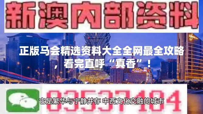 正版马会精选资料大全全网最全攻略，看完直呼“真香”！