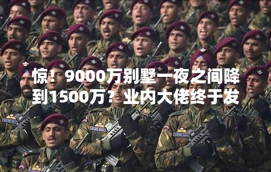 惊！9000万别墅一夜之间降到1500万？业内大佬终于发声了！