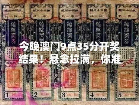 今晚澳门9点35分开奖结果！悬念拉满，你准备好了吗？