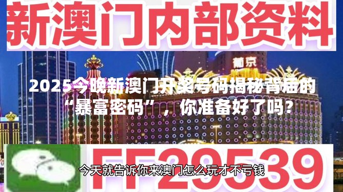 2025今晚新澳门开奖号码揭秘背后的“暴富密码”，你准备好了吗？