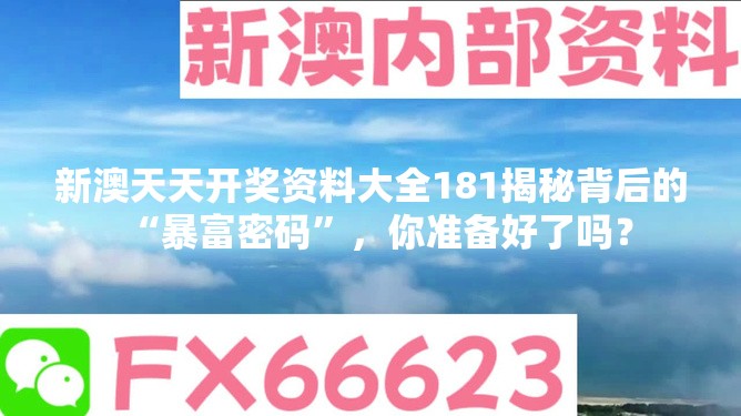 新澳天天开奖资料大全181揭秘背后的“暴富密码”，你准备好了吗？