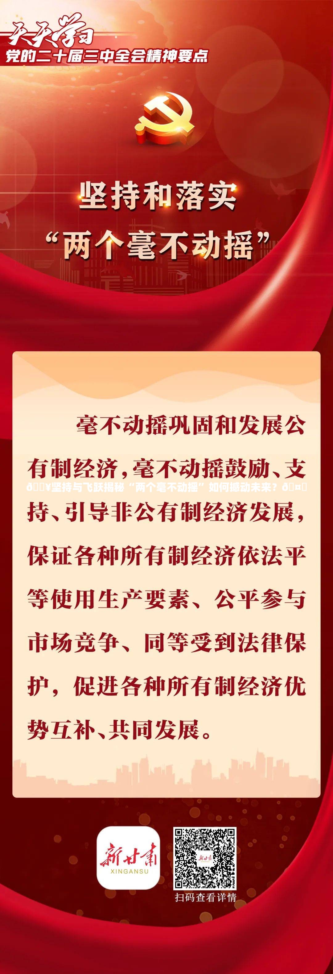 🔥坚持与飞跃揭秘“两个毫不动摇”如何撼动未来？🤔