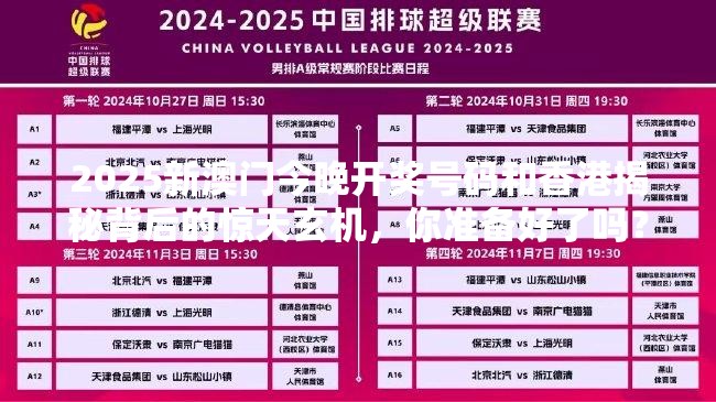 2025新澳门今晚开奖号码和香港揭秘背后的惊天玄机，你准备好了吗？