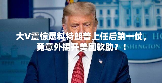 大V震惊爆料特朗普上任后第一仗，竟意外揭开美国软肋？！