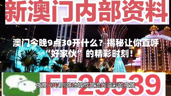 澳门今晚9点30开什么？揭秘让你直呼“好家伙”的精彩时刻！