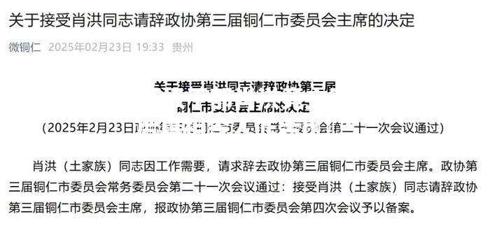 震惊！正厅级干部肖洪竟主动投案，背后真相令人咋舌😲