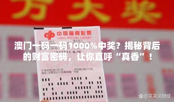 澳门一码一码1000%中奖？揭秘背后的财富密码，让你直呼“真香”！